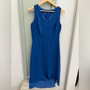 White House Black Market High Low Blue Dress